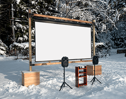 November 30, 2023, press release announcement of new Free-Standing Screen Frame Outdoor Movie Theater for homeowners.